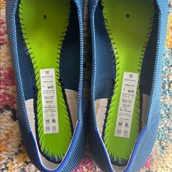 Rothy's Blue Pointed Flats size 8 - Picture 3 of 9